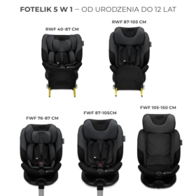 KINDERKRAFT FOTELIK I-FIX GRAPHITE BLACK