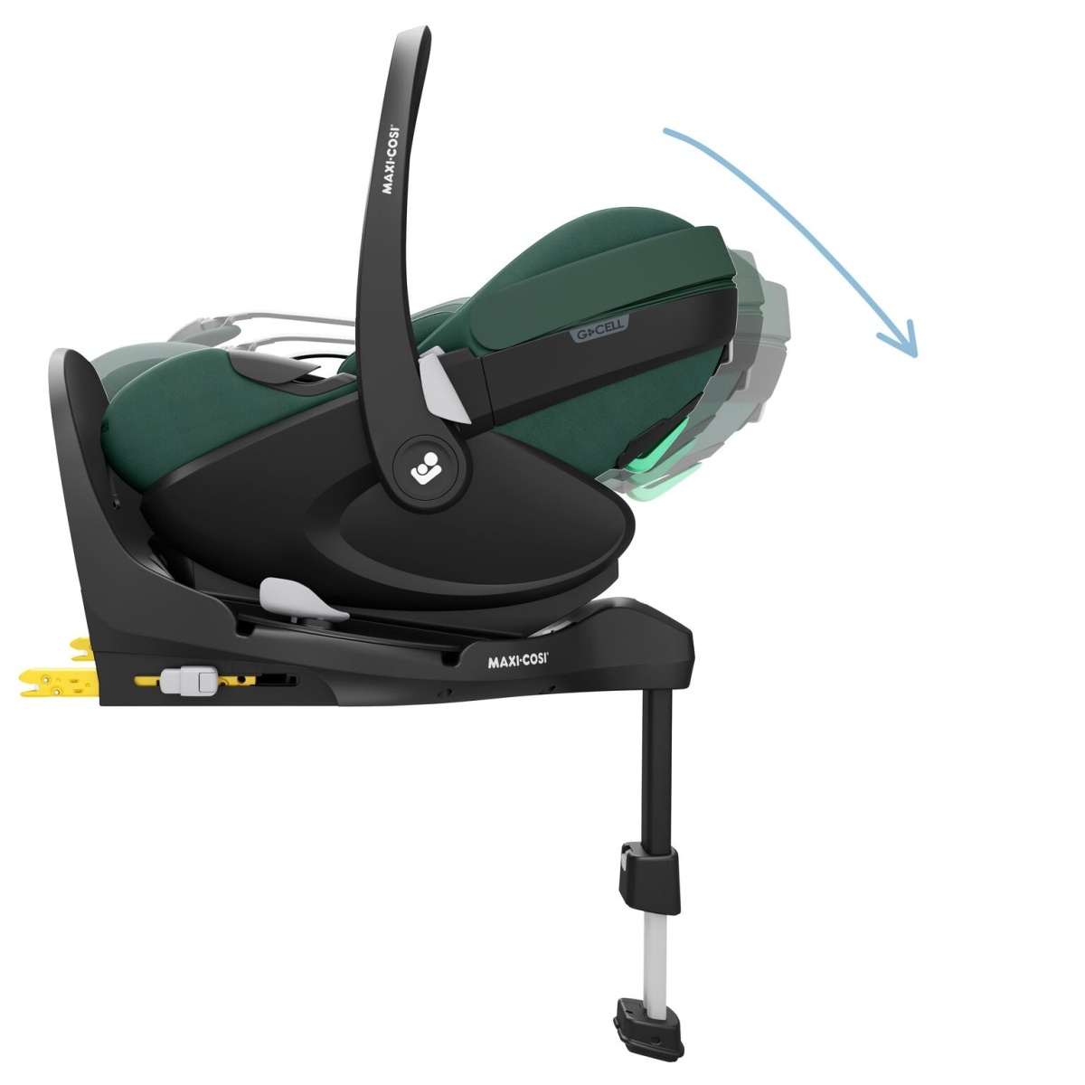MAXI COSI PEBBLE 360 PRO 2 ESSSENTIAL GREEN + FAMILYFIX 360 PRO SlideTech™