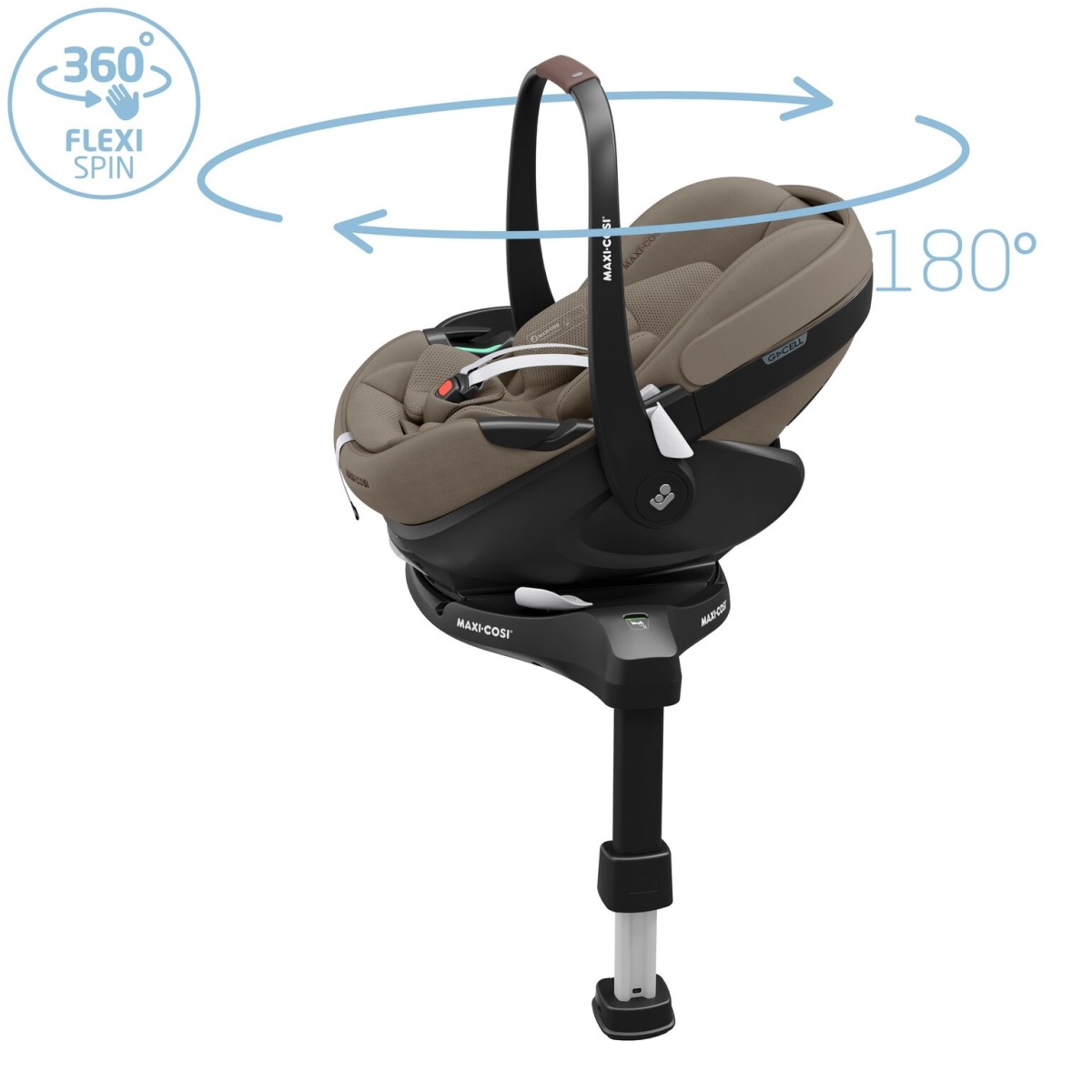 MAXI COSI  PEBBLE 360 PRO 2 TWILLIC TRUFFLE + FAMILYFIX 360 PRO SlideTech™