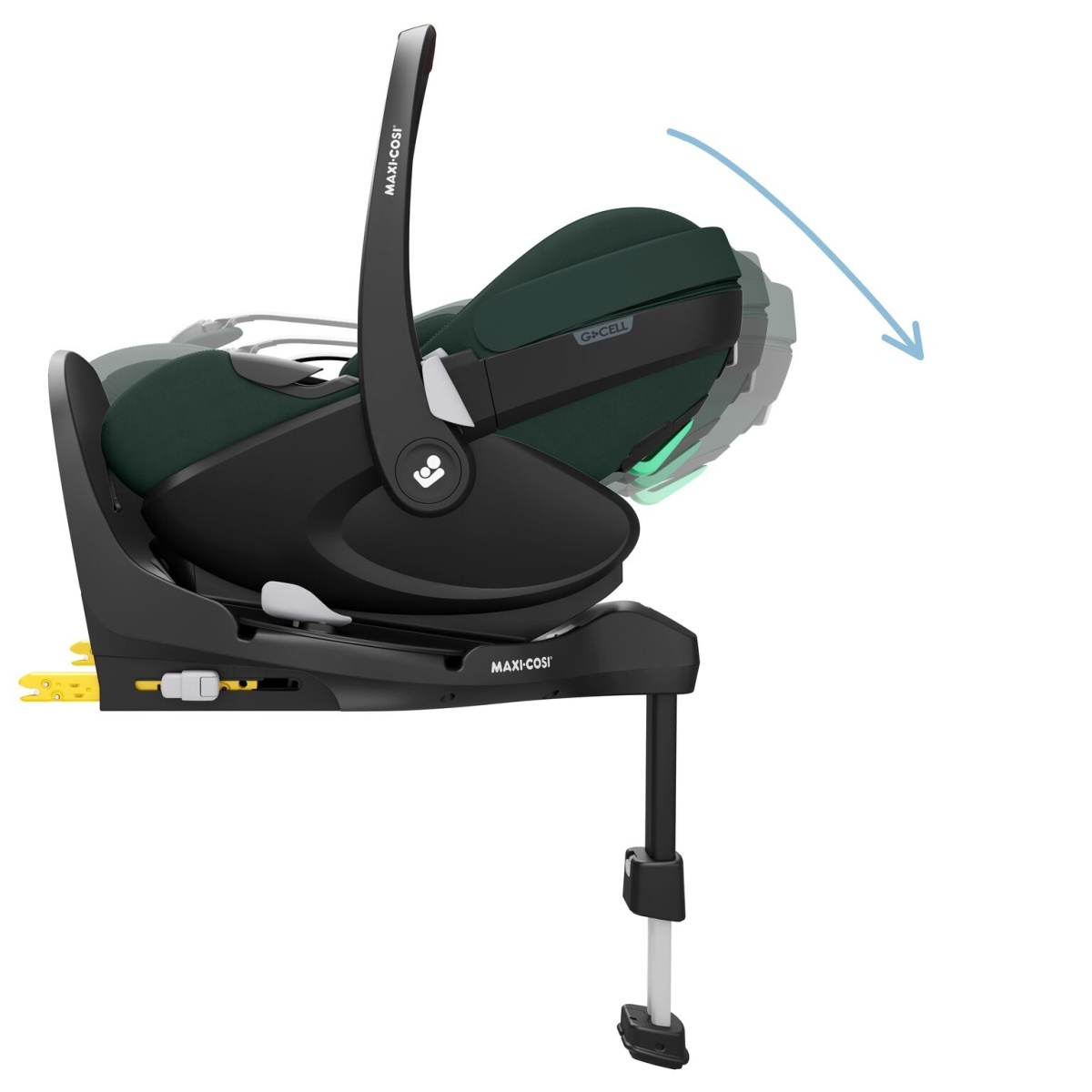 MAXI COSI PEBBLE 360 PRO 2 TWILLIC GREEN + FAMILYFIC 360 PRO SlideTech®