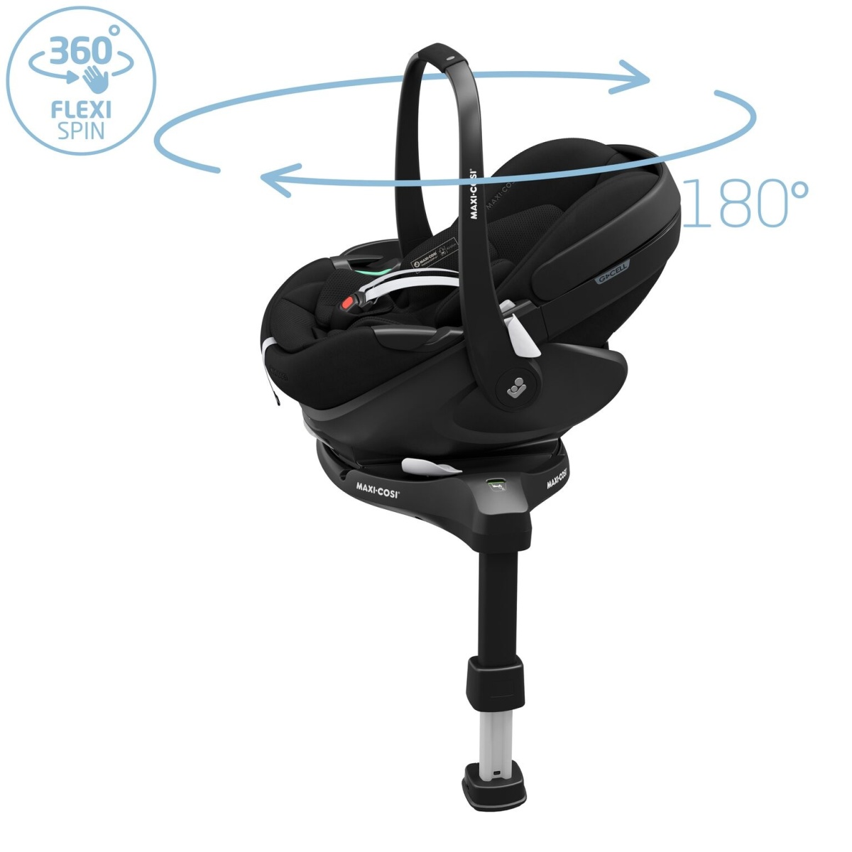 MAXI COSI PEBBLE 360 PRO 2 TWILLIC BLACK + FAMILYFIX 360 PRO SlideTech™