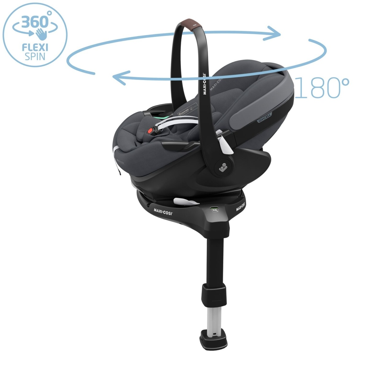 MAXI COSI PEBBLE 360 PRO 2 TWILLIC GRAFIT+ FAMILYFIX 360 PRO SlideTech™
