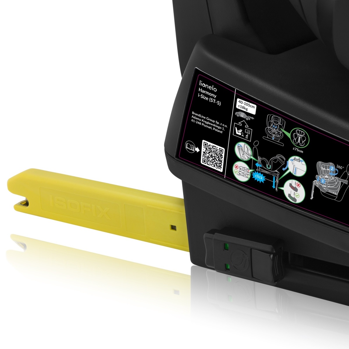 LIONELO HARMONY I-SIZE GREY GRAPHITE LEATHER