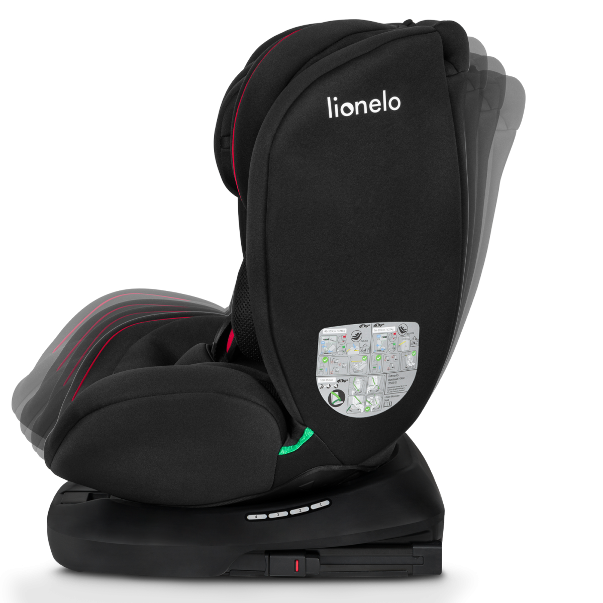 LIONELO BASTIAAN I-SIZE BLACK RED